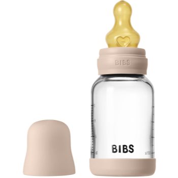 BIBS Baby Glass Bottle Round Latex biberon anticolici - imagine 3